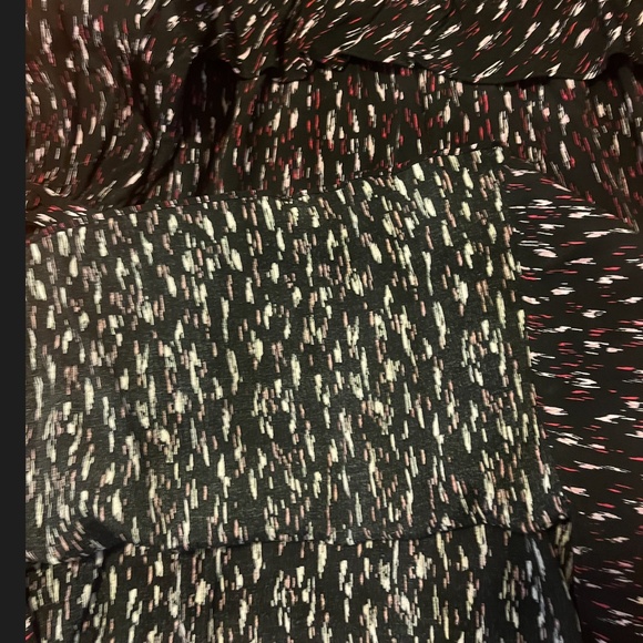 Scotch & Soda In Bloom ruffled edging crossover long sleeve dress NWT - Picture 6 of 15